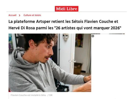 🎨 Deux artistes sétois distingués par Artsper parmi les 26 artistes à suivre en 2026